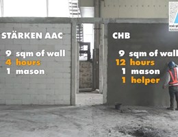 مقایسه بلوکهای AAC و بلوکهای سیمانی در اجرای دیوارچینی