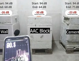 مقایسه عملکرد کاهش صوت بلوکهای AAC